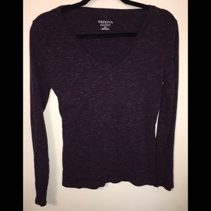 purple long sleeve shirt